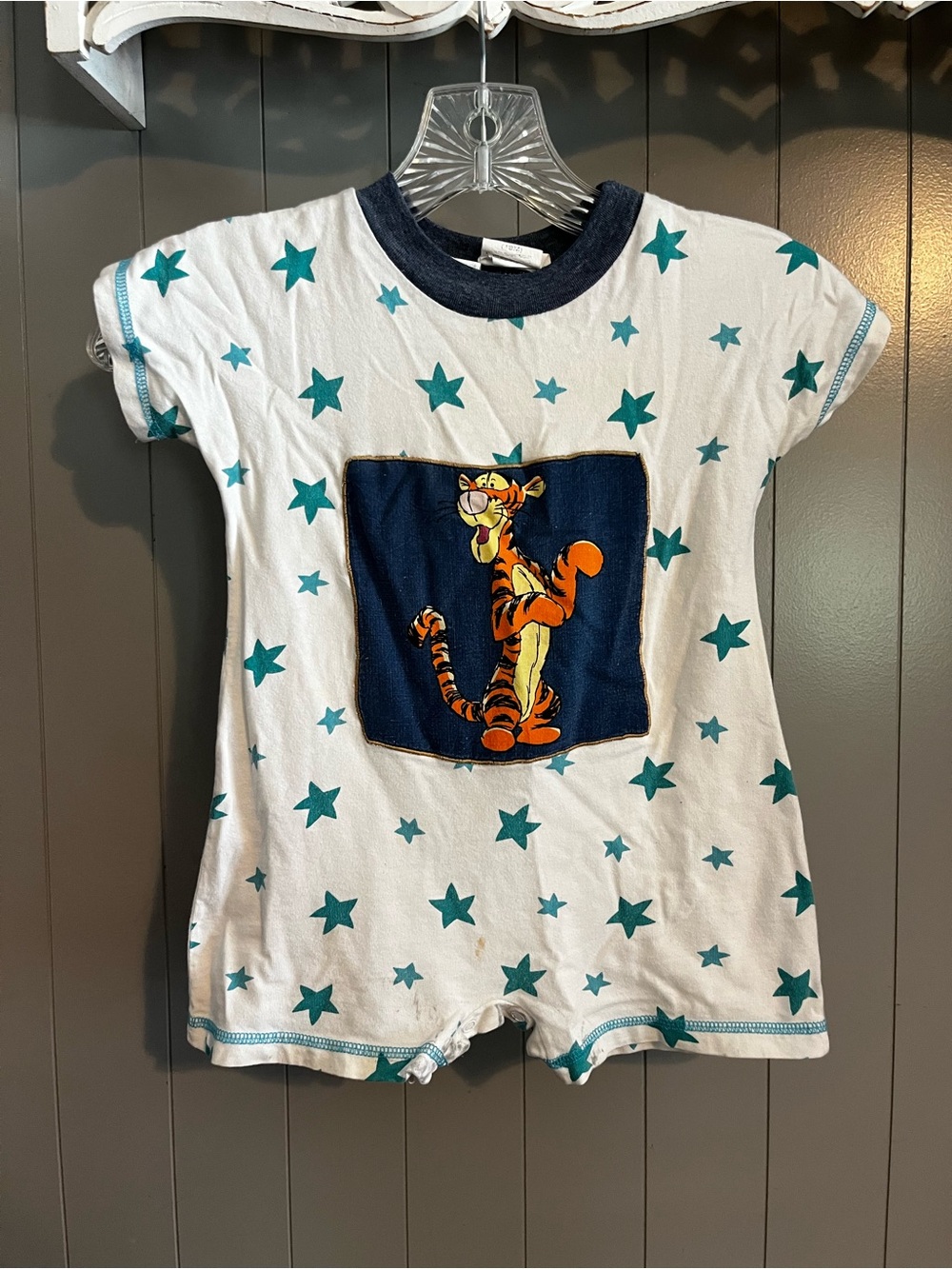 Vintage Disney tigger patchwork romper with stars -90s